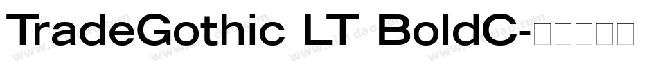 TradeGothic LT BoldC字体转换